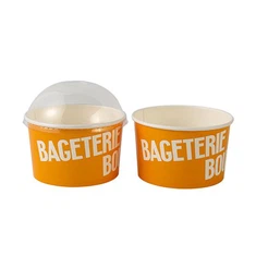 Powlen Papur Hufen Iâ gyda DOME LID