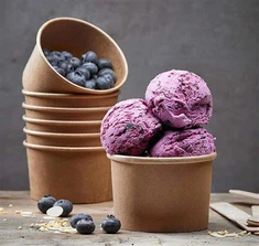 Cwpanau hufen iâ printiedig wedi'u teilwra